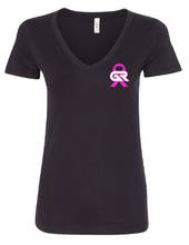 Breast Cancer Awareness Ladies V-Neck T-Shirt