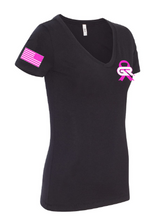 Breast Cancer Awareness Ladies V-Neck T-Shirt